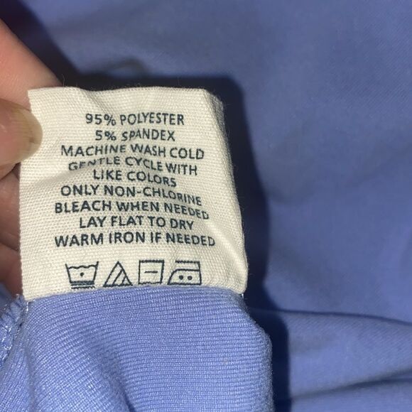 SIMPLY SOUTHERN Wm’s Sz XL Blue Leaf Button Abstract Elbow Pads Pullover Shirt - Picture 5 of 5